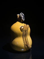 B001 crafted gourd crossbody bag, detail view