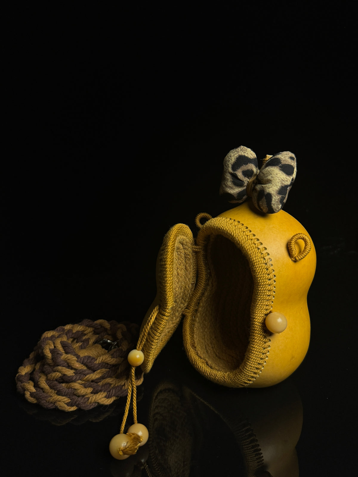B001 crafted gourd crossbody bag, additional view 4