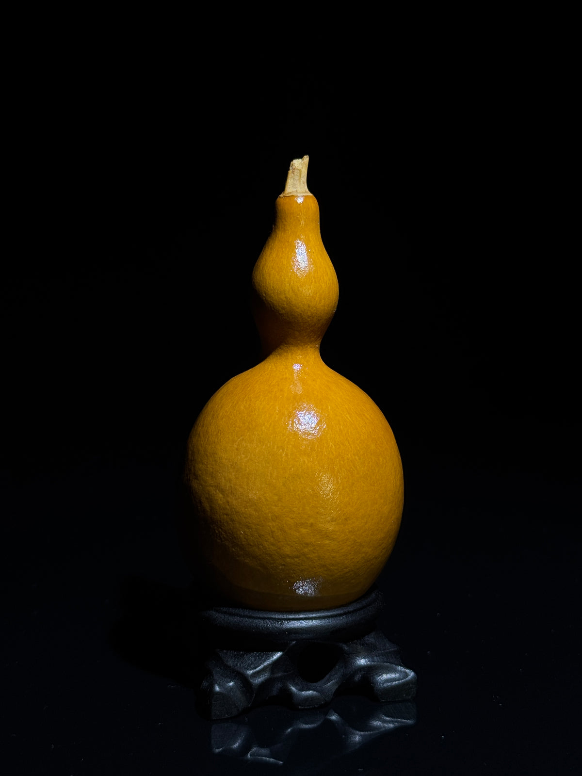 H021 vase-shaped natural gourd, detail view