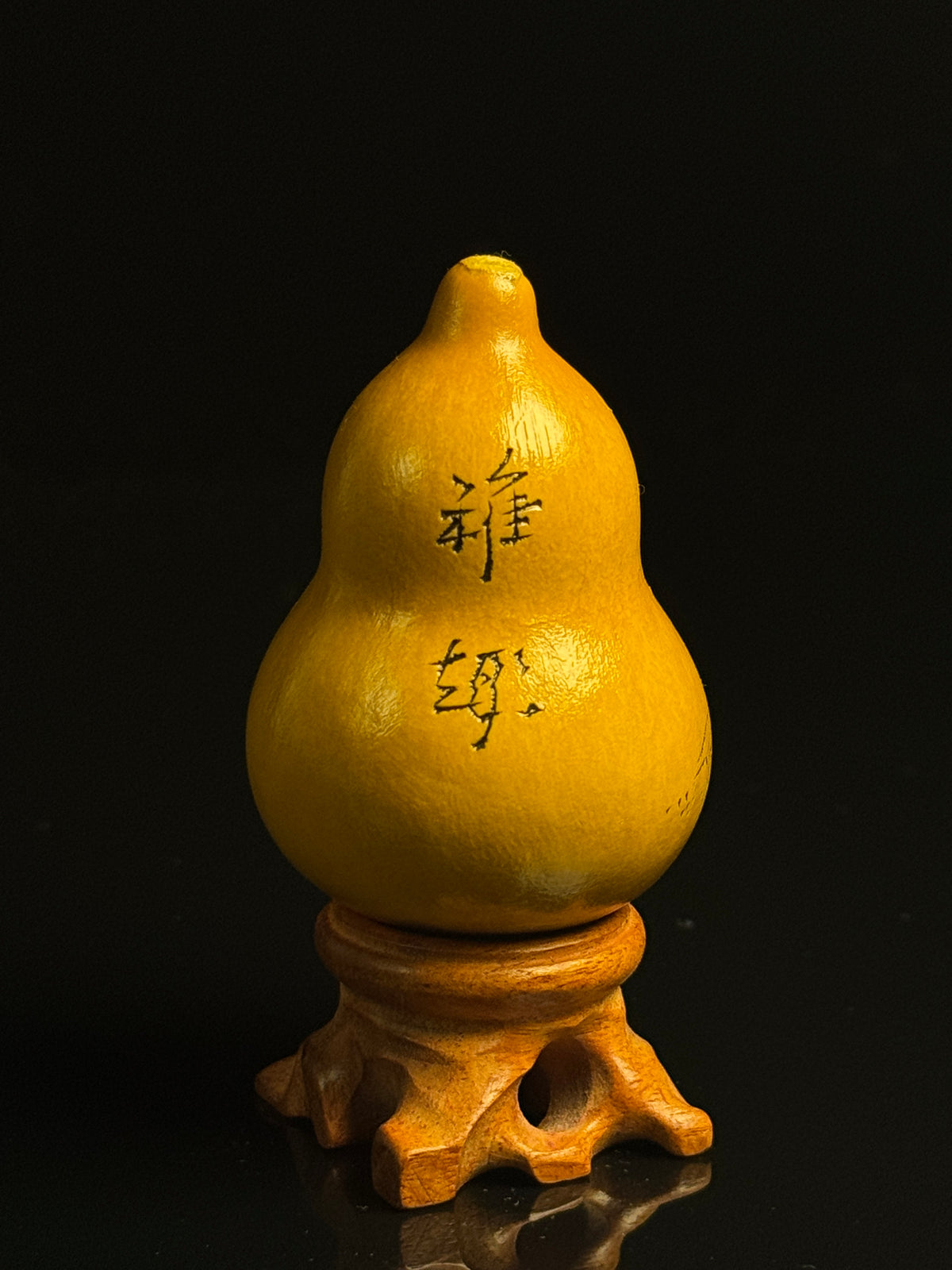 S003 painted natural gourd, alternate view