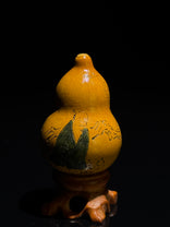 S003 painted natural gourd, detail view