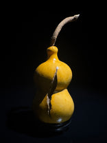 T002 natural-split crafted gourd, alternate view