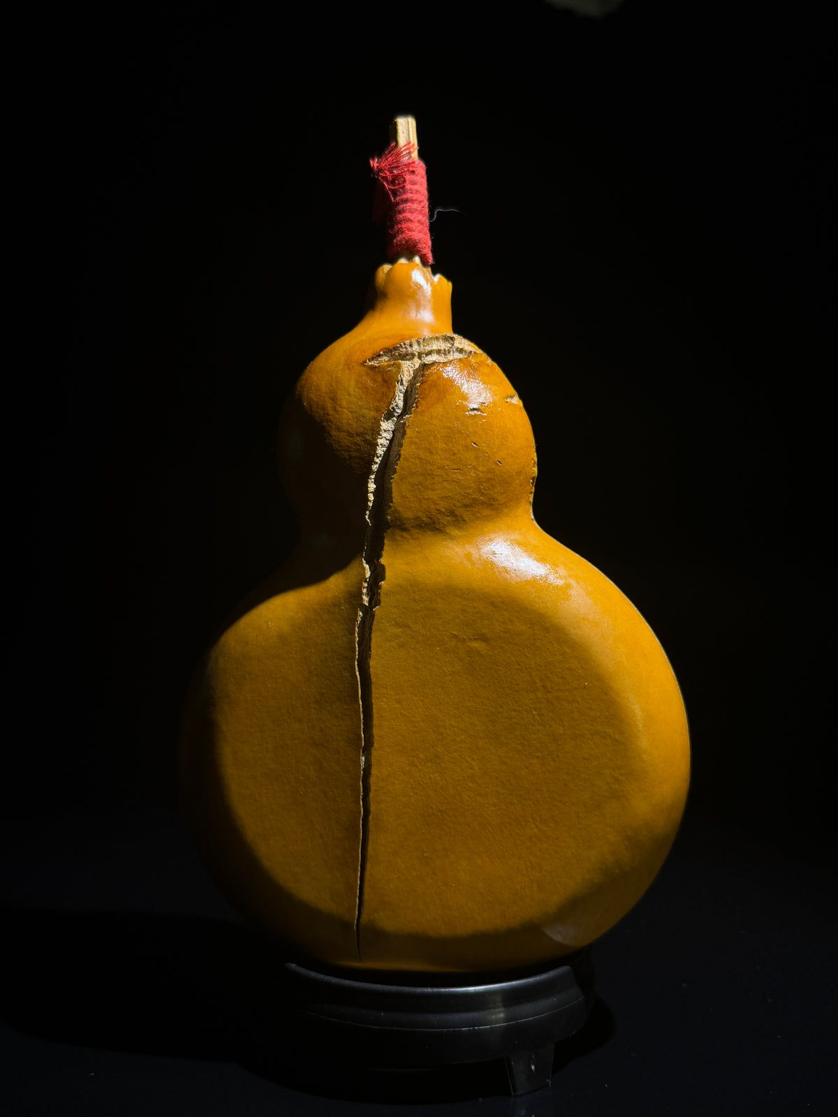 T004 natural-split crafted gourd, primary view